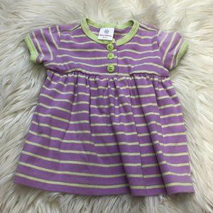 Hanna Andersson purple/green striped top size 60✨
